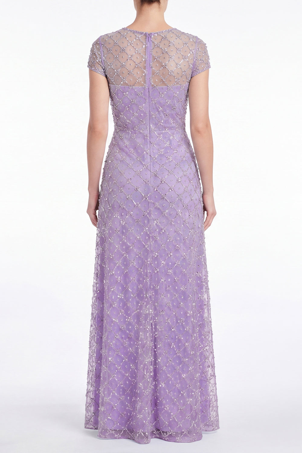 Liv | Beaded Sequin Illusion Maxi Dress