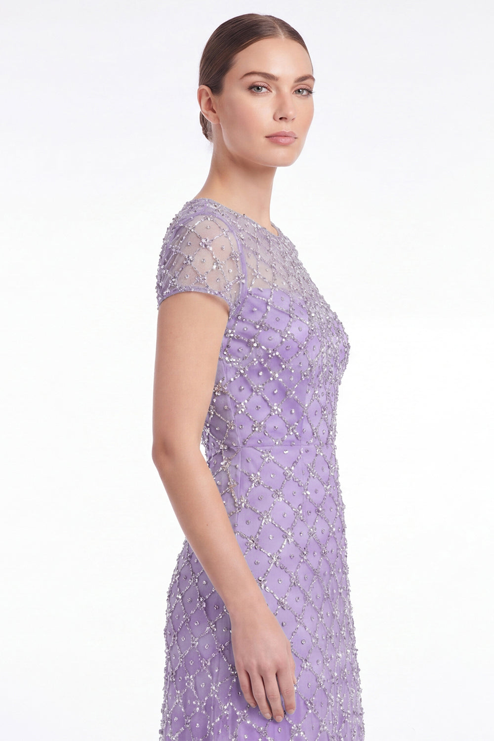 Liv | Beaded Sequin Illusion Maxi Dress