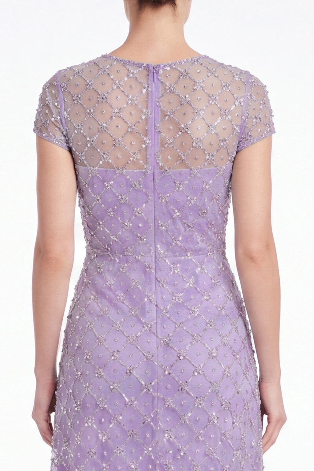 Liv | Beaded Sequin Illusion Maxi Dress