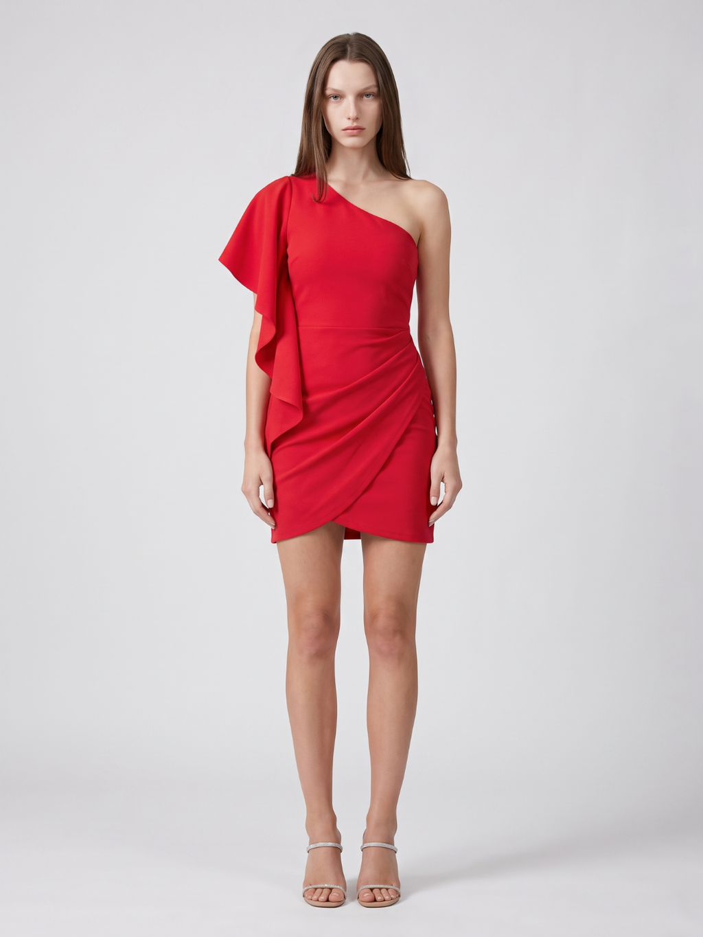 Alice | One Shoulder Ruffle Ruched Bodycon Mini Dress