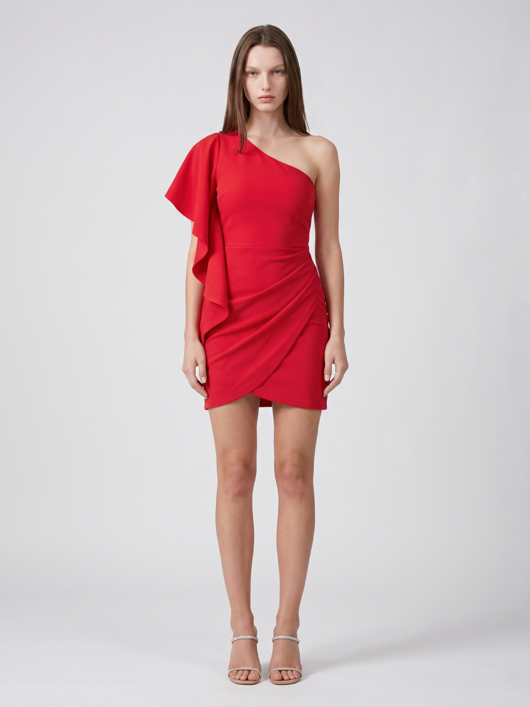 Alice | One Shoulder Ruffle Ruched Bodycon Mini Dress