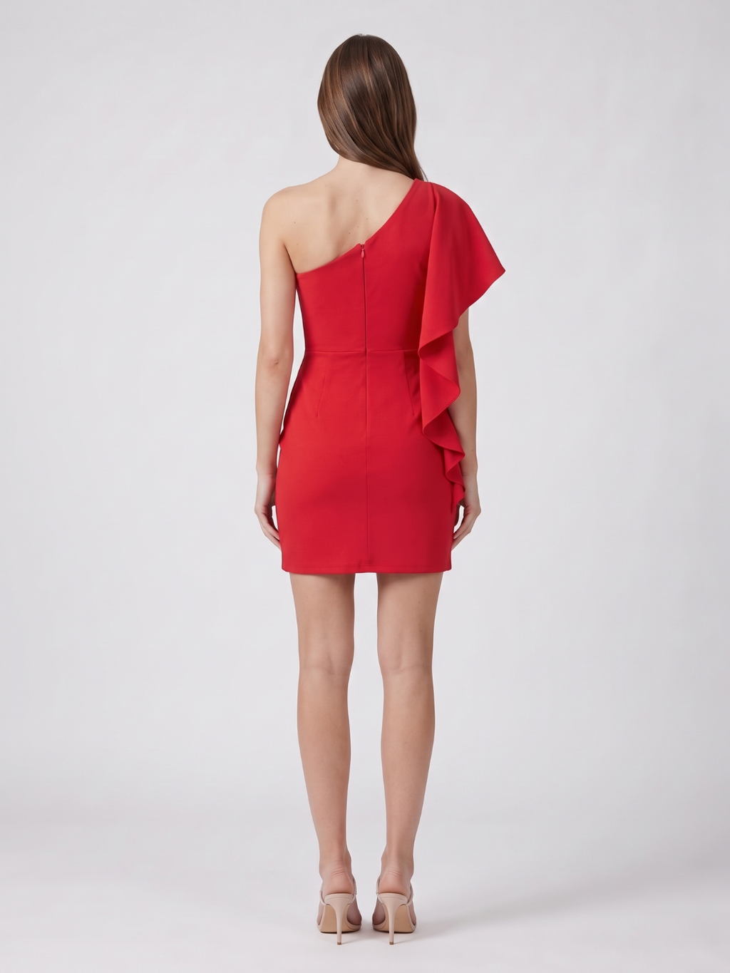 Alice | One Shoulder Ruffle Ruched Bodycon Mini Dress