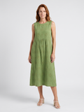 Ariana | Embroidered Round Neck A-Line Midi Dress