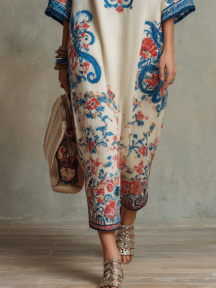 Sigrida | Printed Caftan Maxi Dress