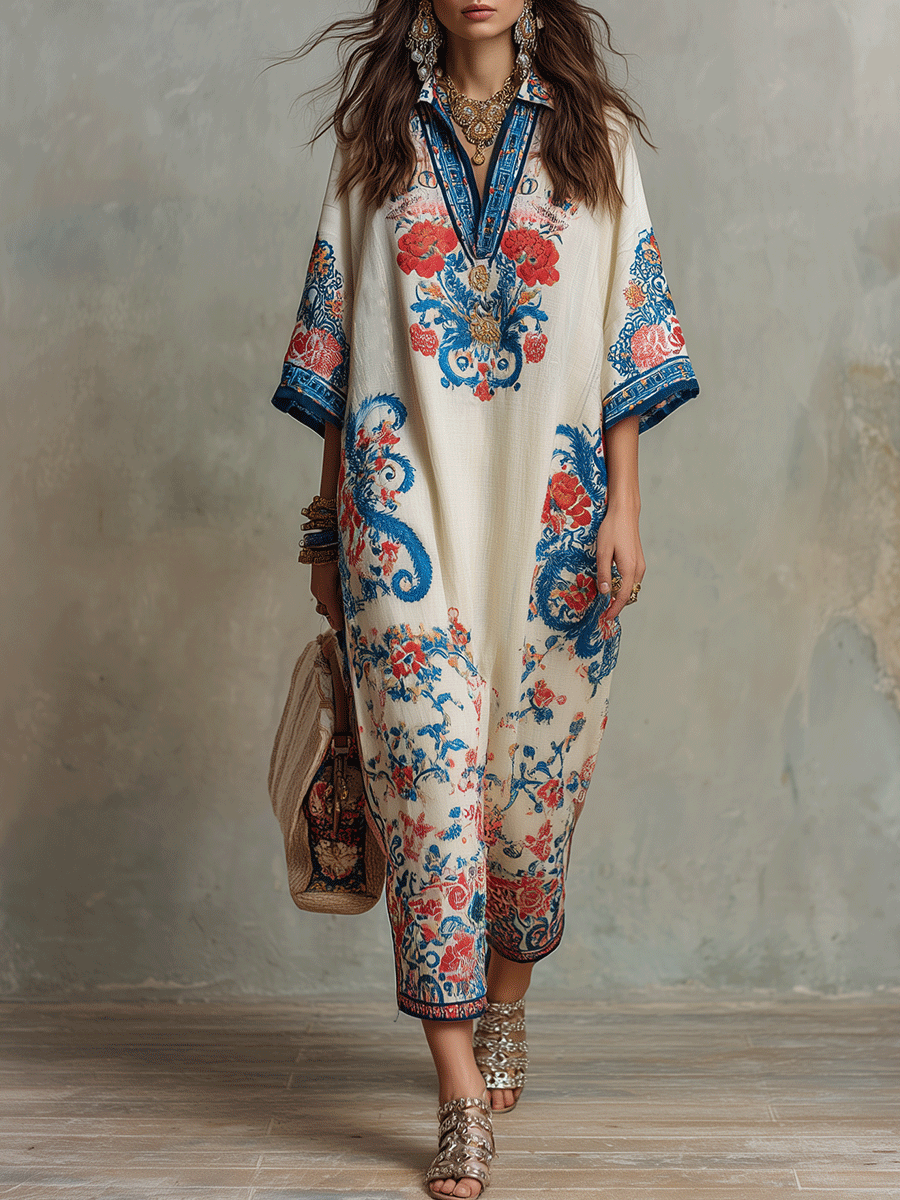 Sigrida | Printed Caftan Maxi Dress