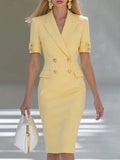 Vivienne | Double-Breasted Blazer Midi Dress
