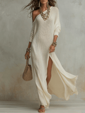 Winnie | One Shoulder Knit Maxi Dress