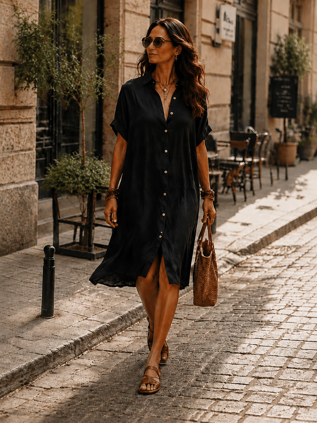 Demi | Button-Up Linen Shirt Dress