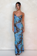 Tessa | Leopard Floral Slip Maxi Dress