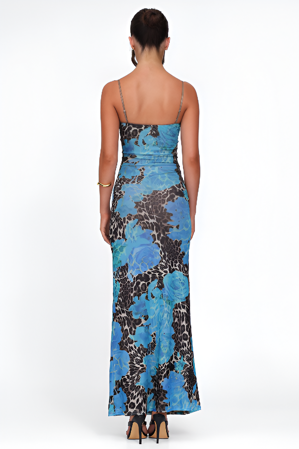 Tessa | Leopard Floral Slip Maxi Dress