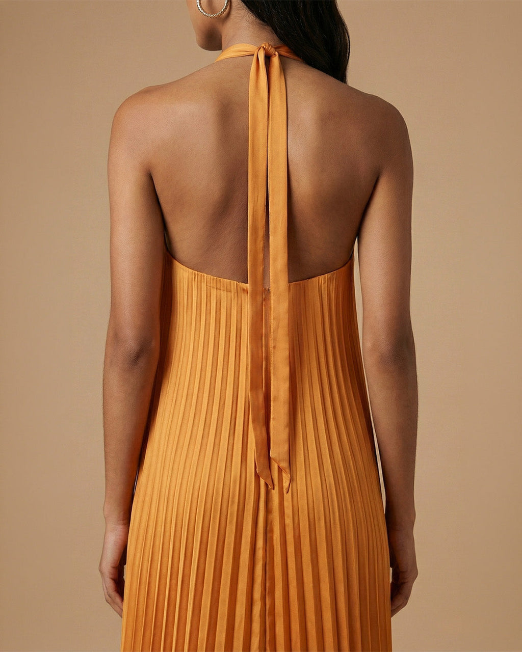 Lily | Pleated Halter Maxi Dress