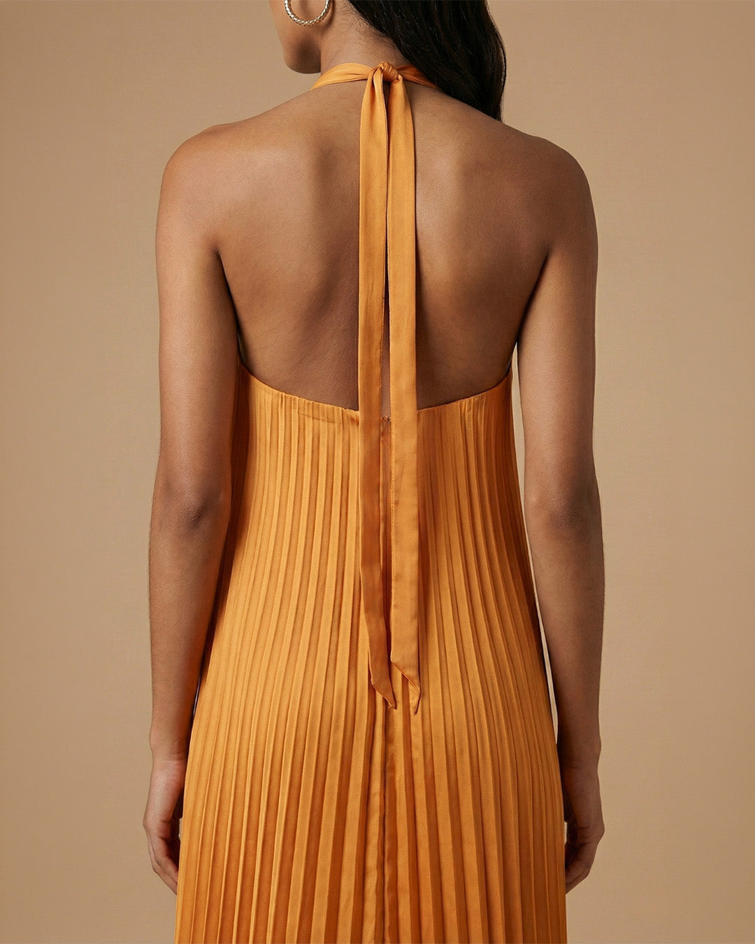 Lily | Pleated Halter Maxi Dress