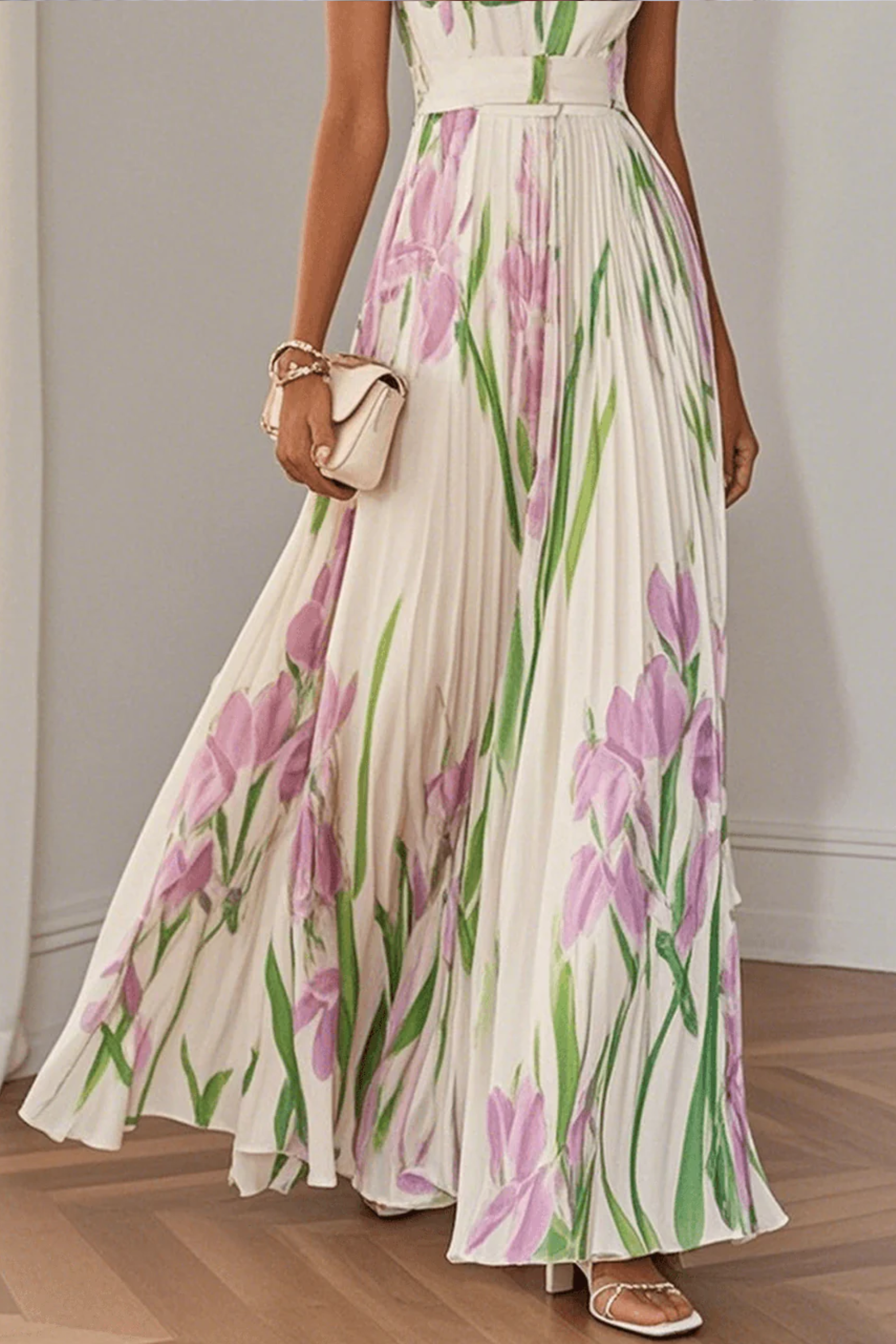 Stella | Square Neck Floral Maxi Dress