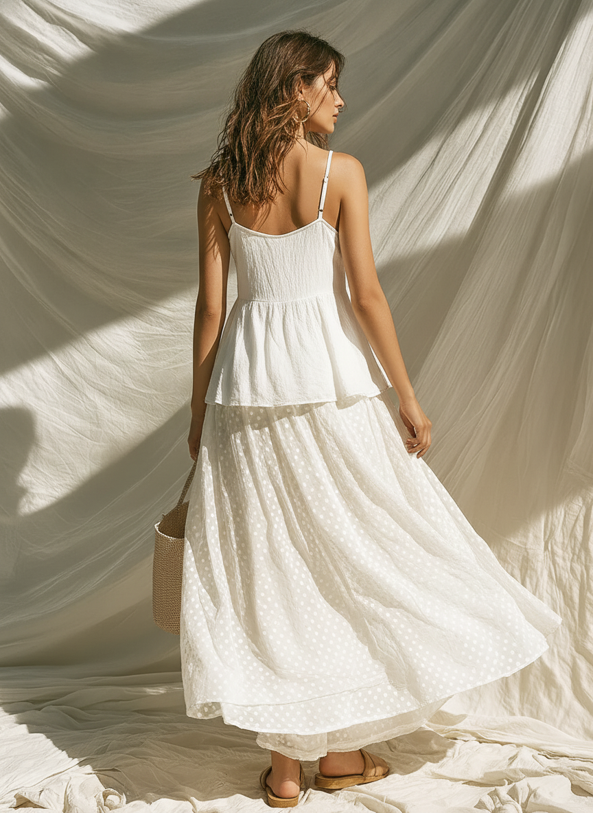 Cosette | Linen Tiered Maxi Co-ord Set