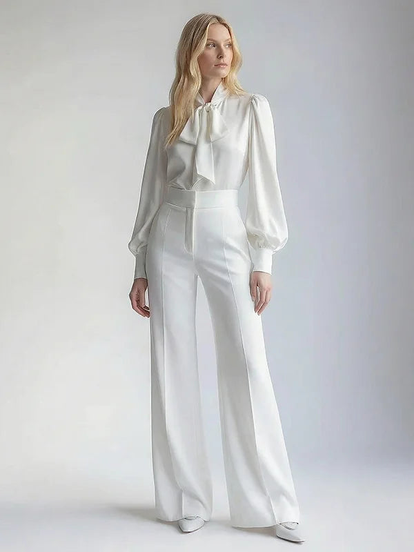 Romy | High-Waisted Pleated Wide-Leg Trousers