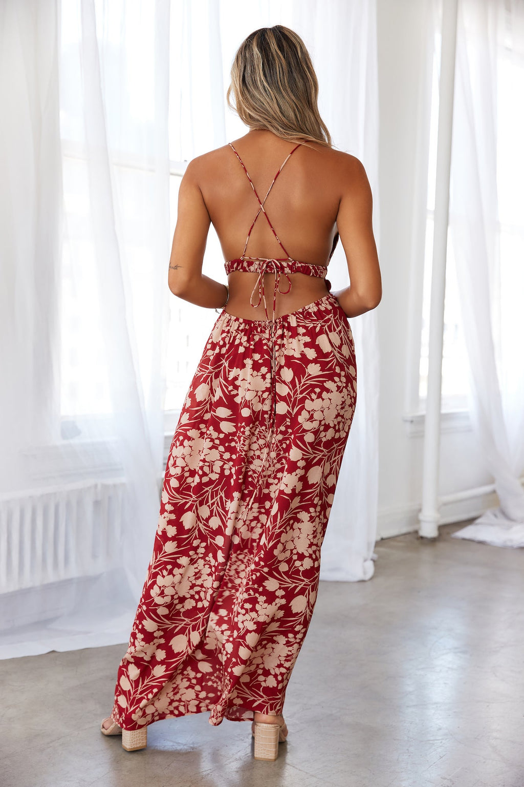 Greta | V-Neck Floral Maxi Dress
