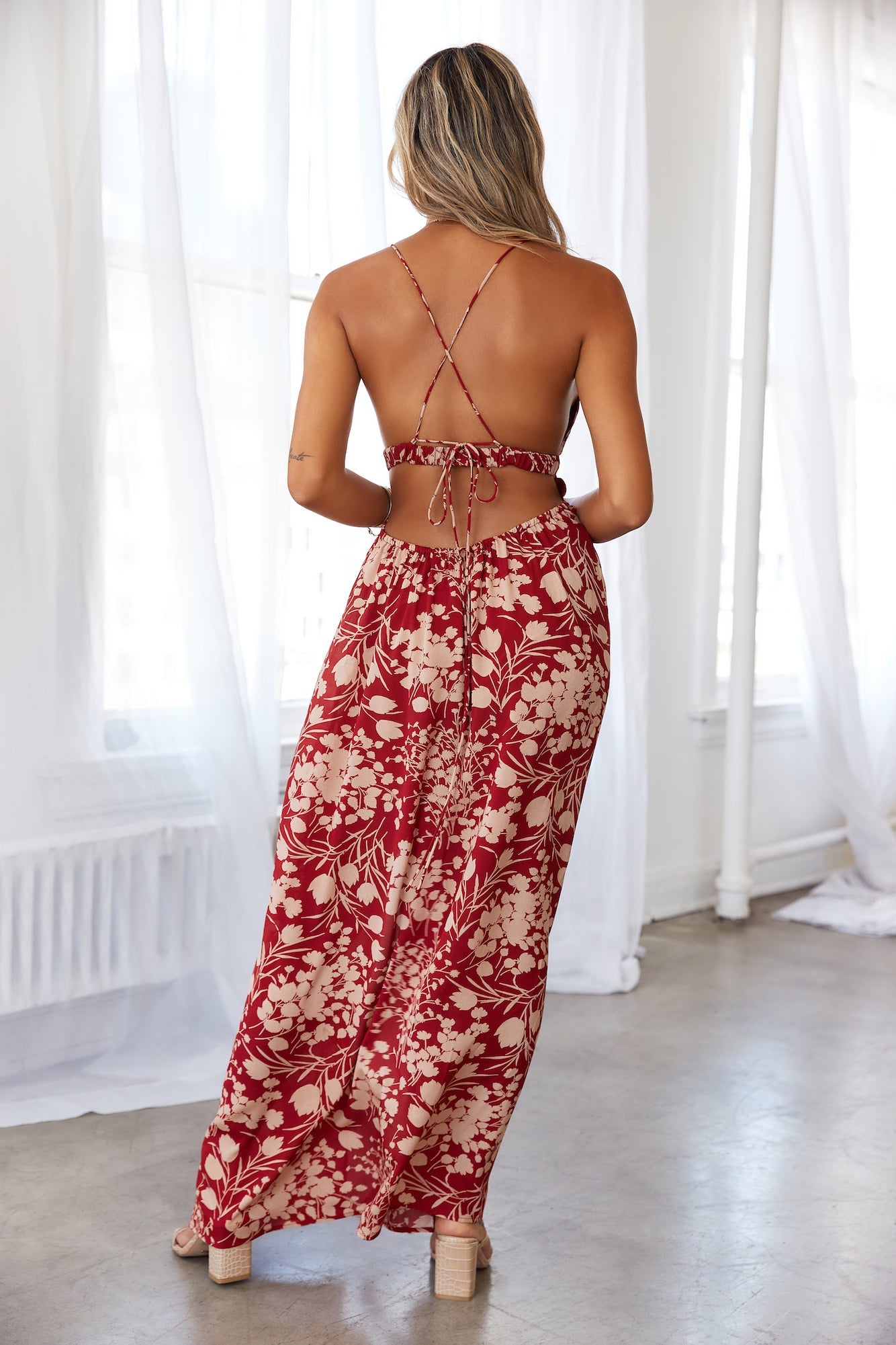 Greta | V-Neck Floral Maxi Dress