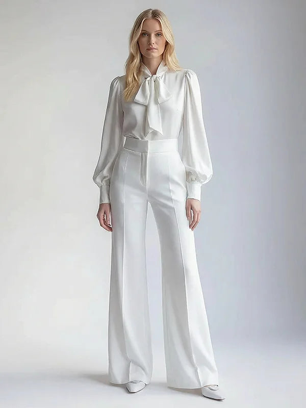 Romy | High-Waisted Pleated Wide-Leg Trousers