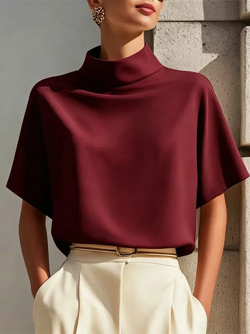 Augusta | Funnel Neck Batwing Sleeve Top