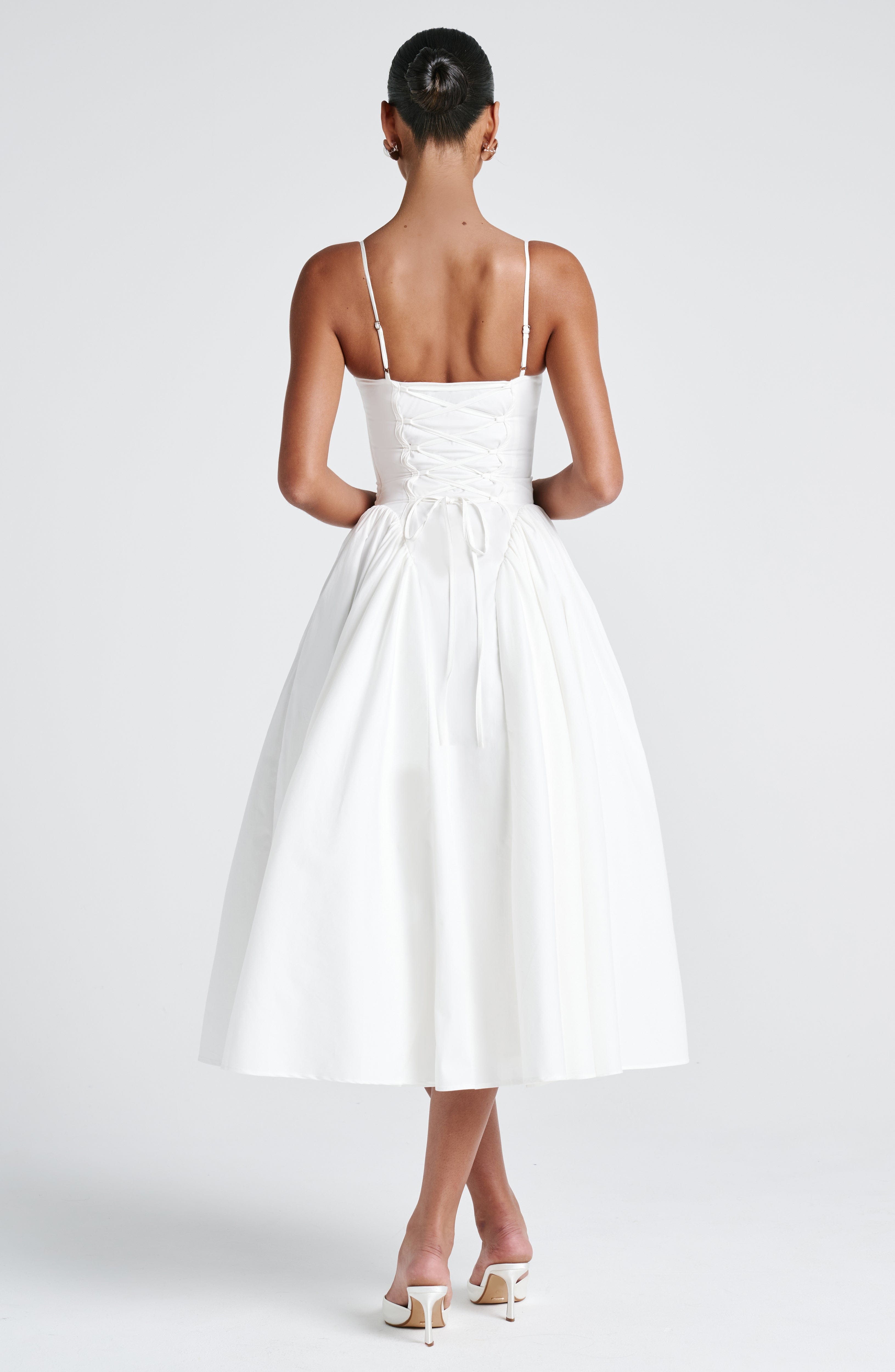 Juliet | Sweetheart Drop-Waist Full-Skirt Midi Dress