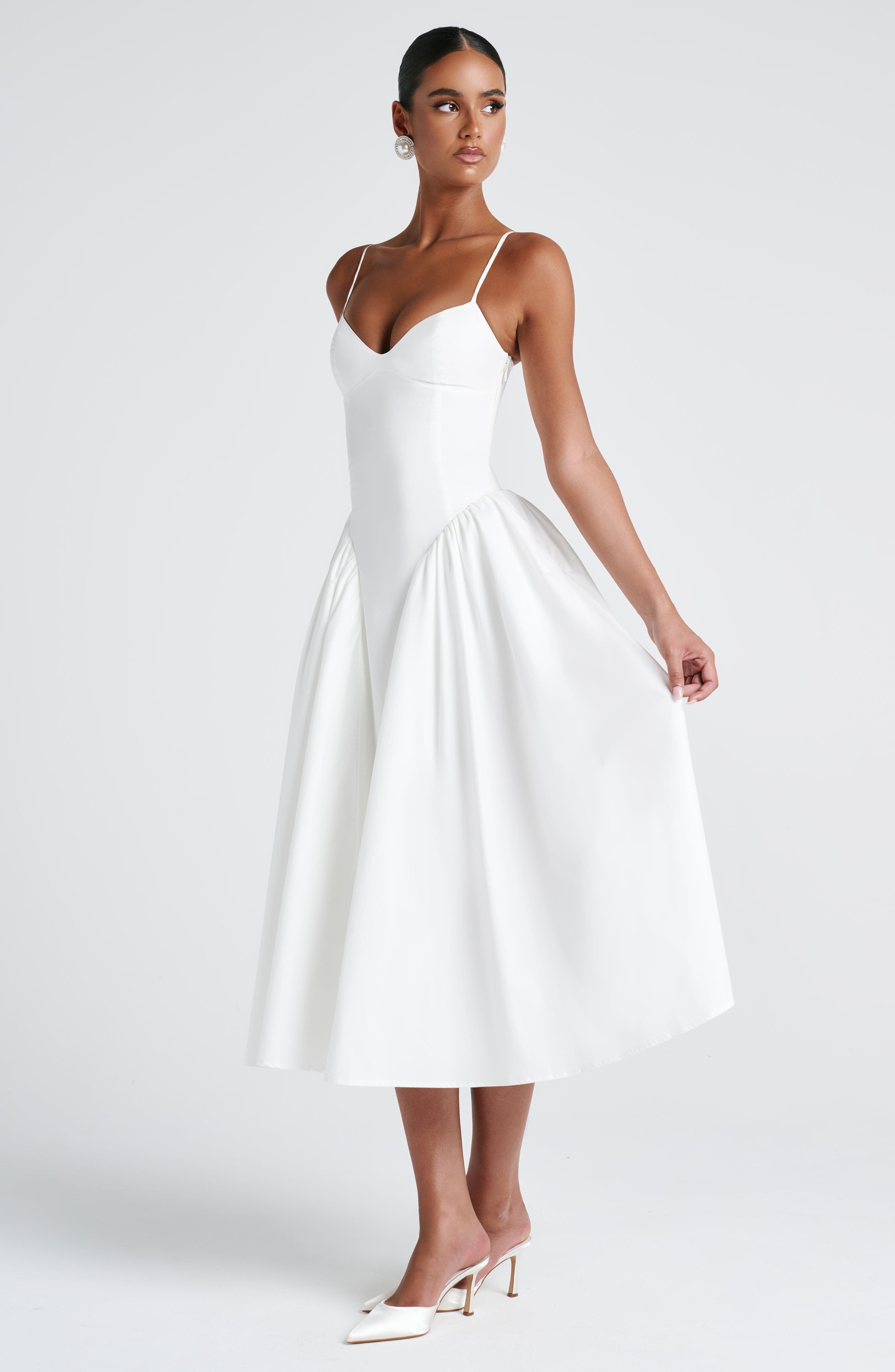 Juliet | Sweetheart Drop-Waist Full-Skirt Midi Dress