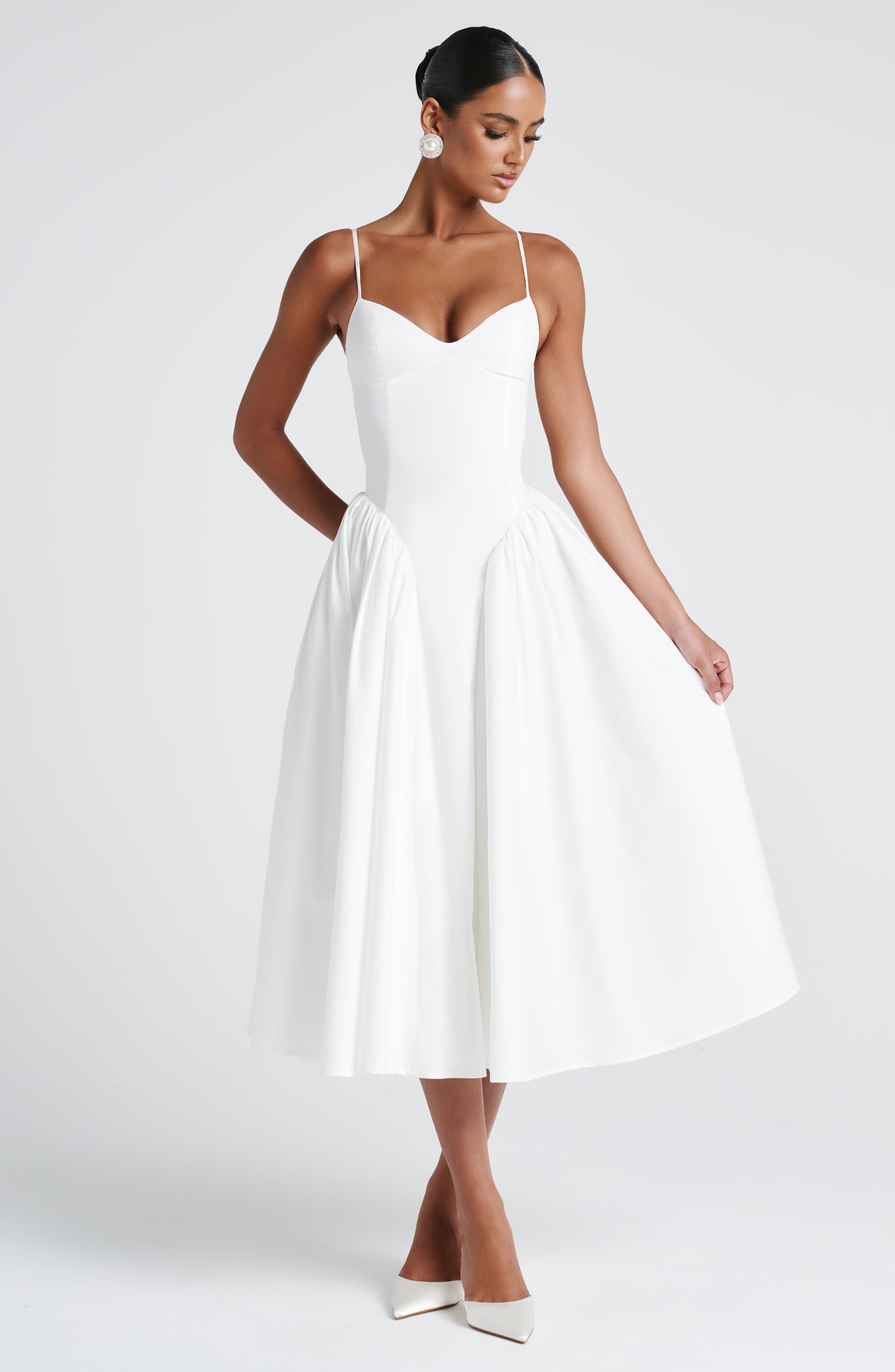Juliet | Sweetheart Drop-Waist Full-Skirt Midi Dress
