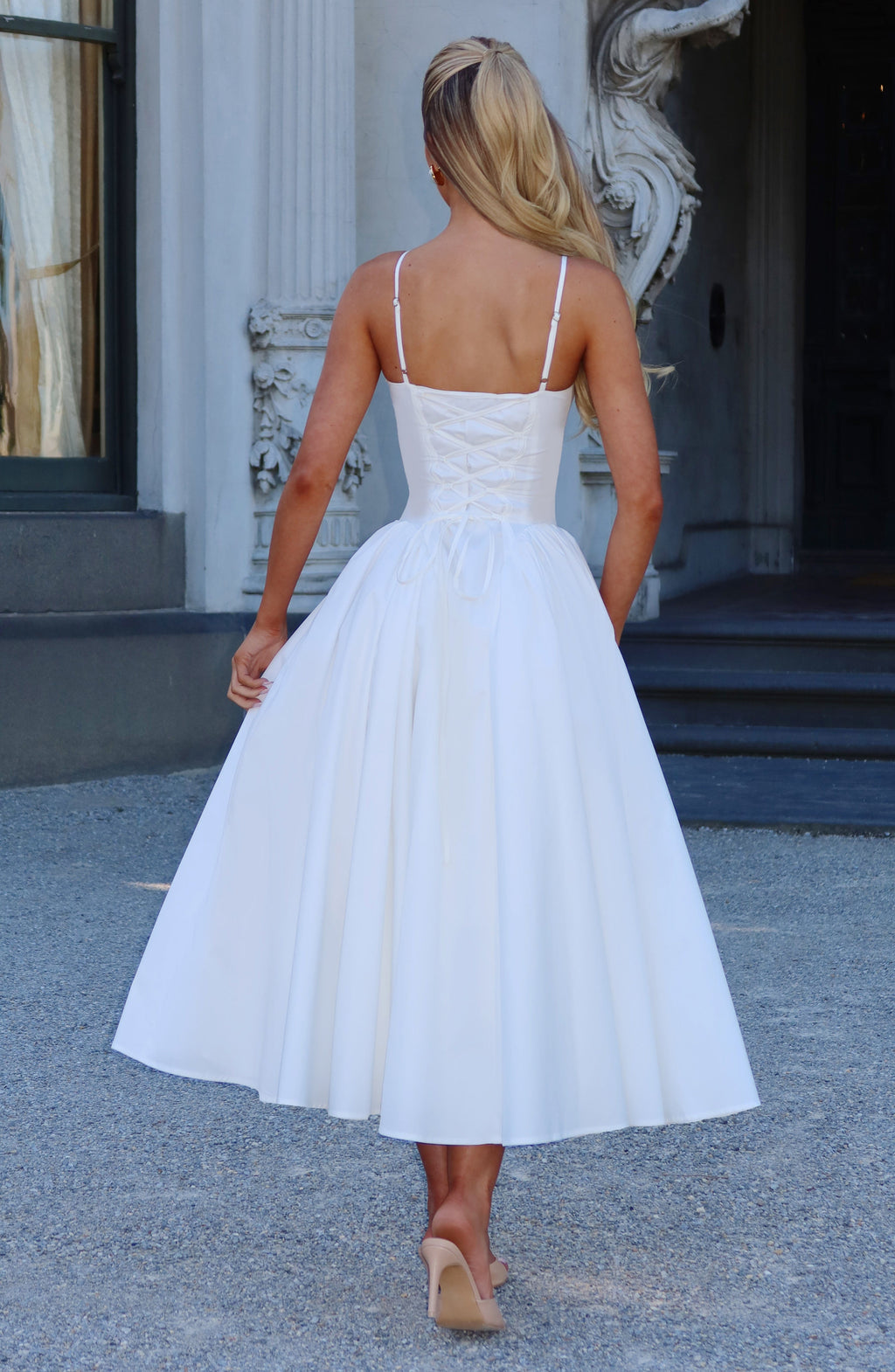 Juliet | Sweetheart Drop-Waist Full-Skirt Midi Dress