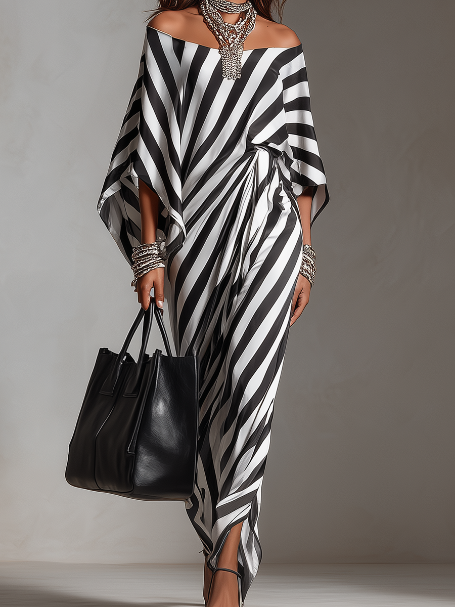 Petra | Off-Shoulder Kimono Sleeve Maxi Dress