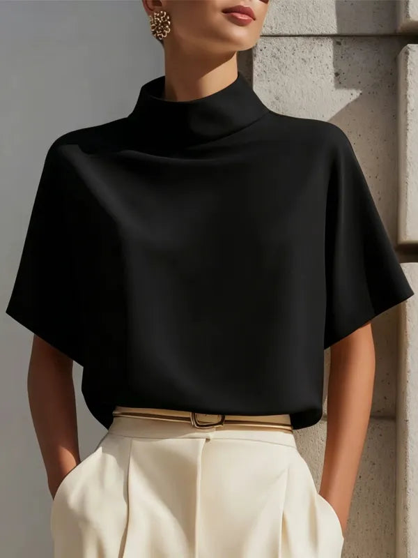 Augusta | Funnel Neck Batwing Sleeve Top