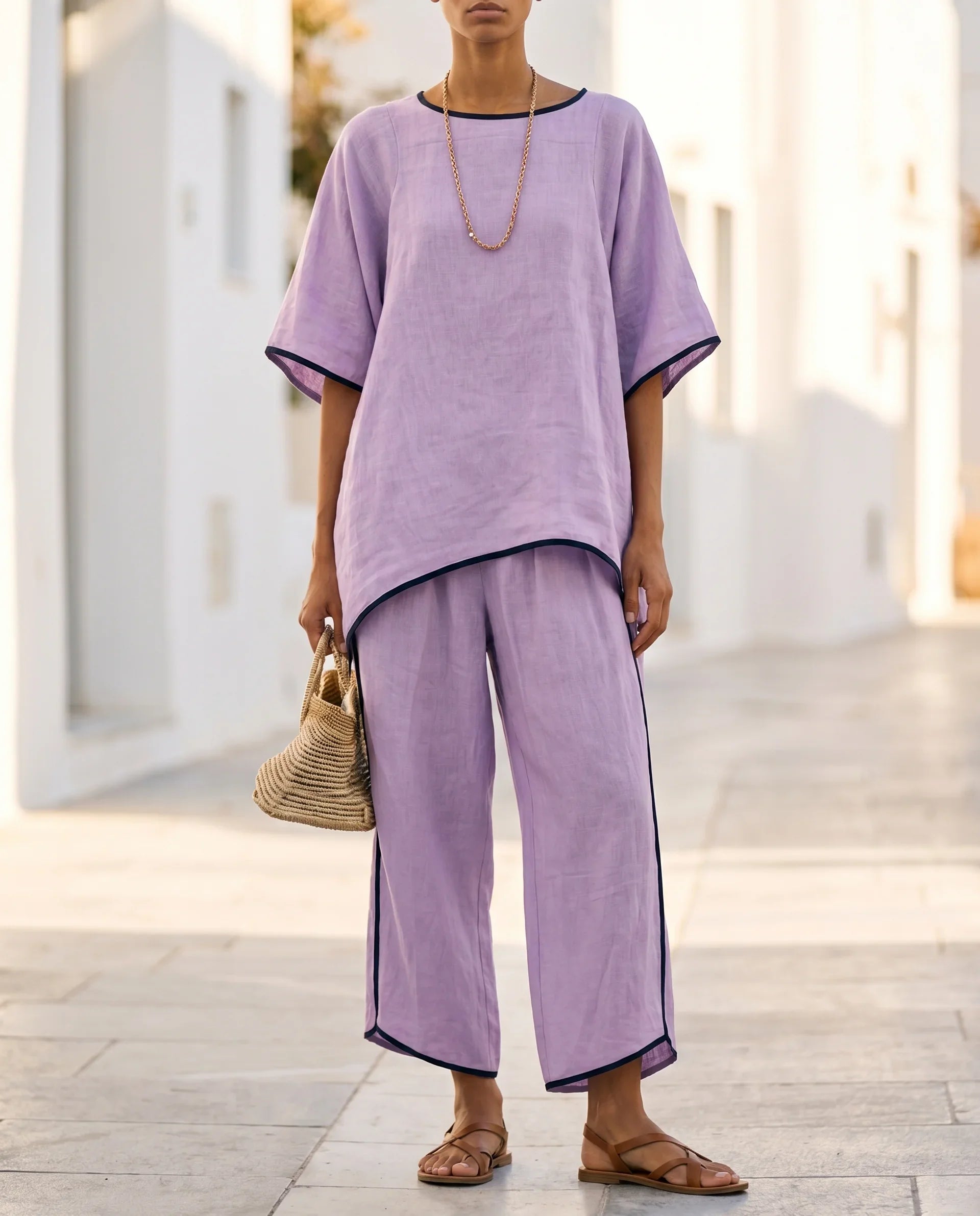 Margaux | Linen Wide-Leg Co-ord Set