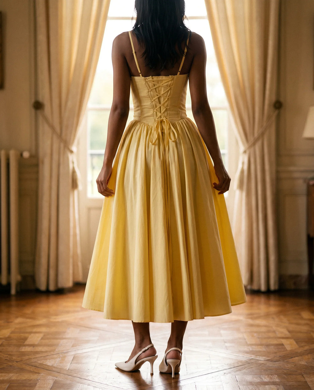 Iris | Corset A-Line Midi Dress