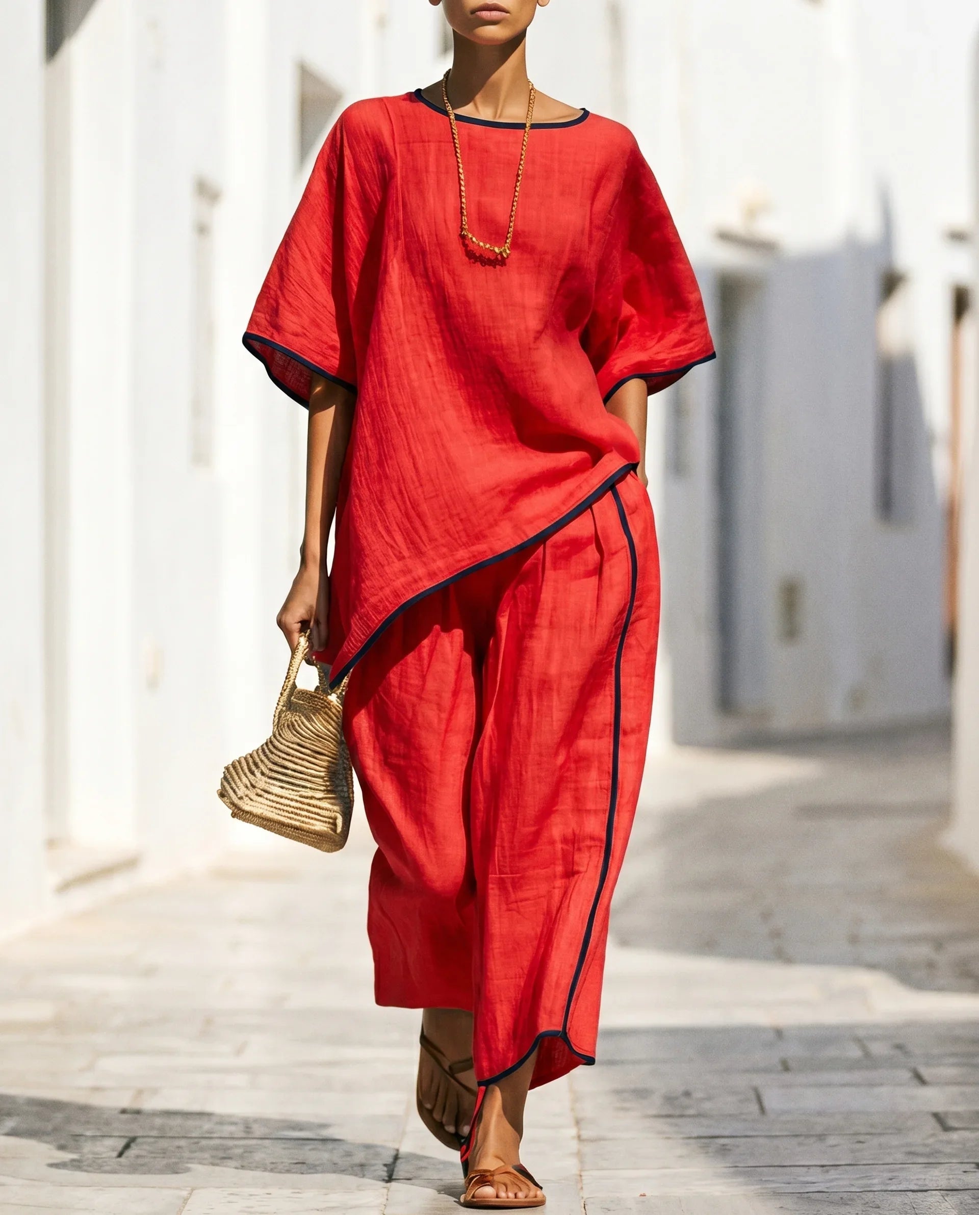 Margaux | Linen Wide-Leg Co-ord Set