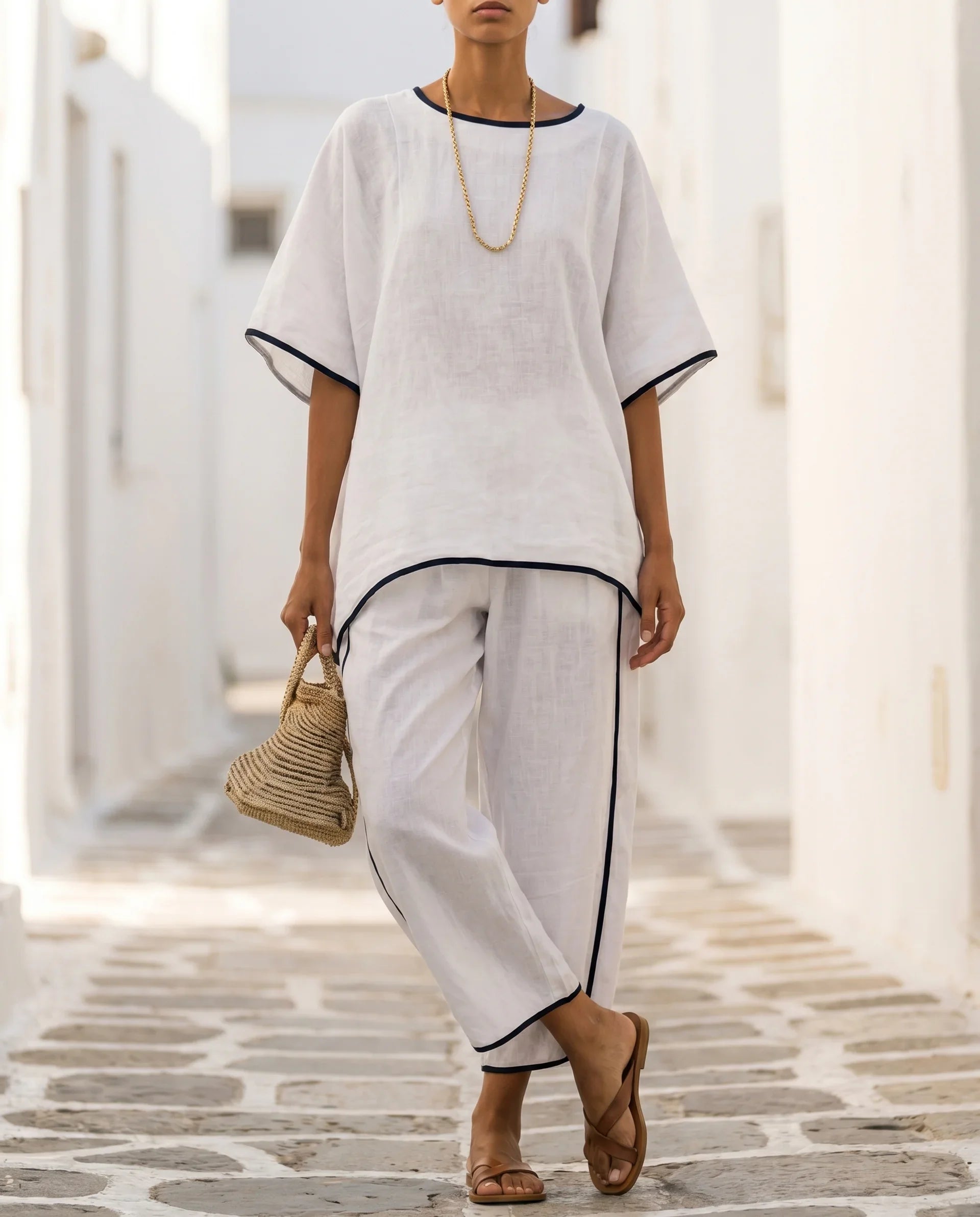 Margaux | Linen Wide-Leg Co-ord Set