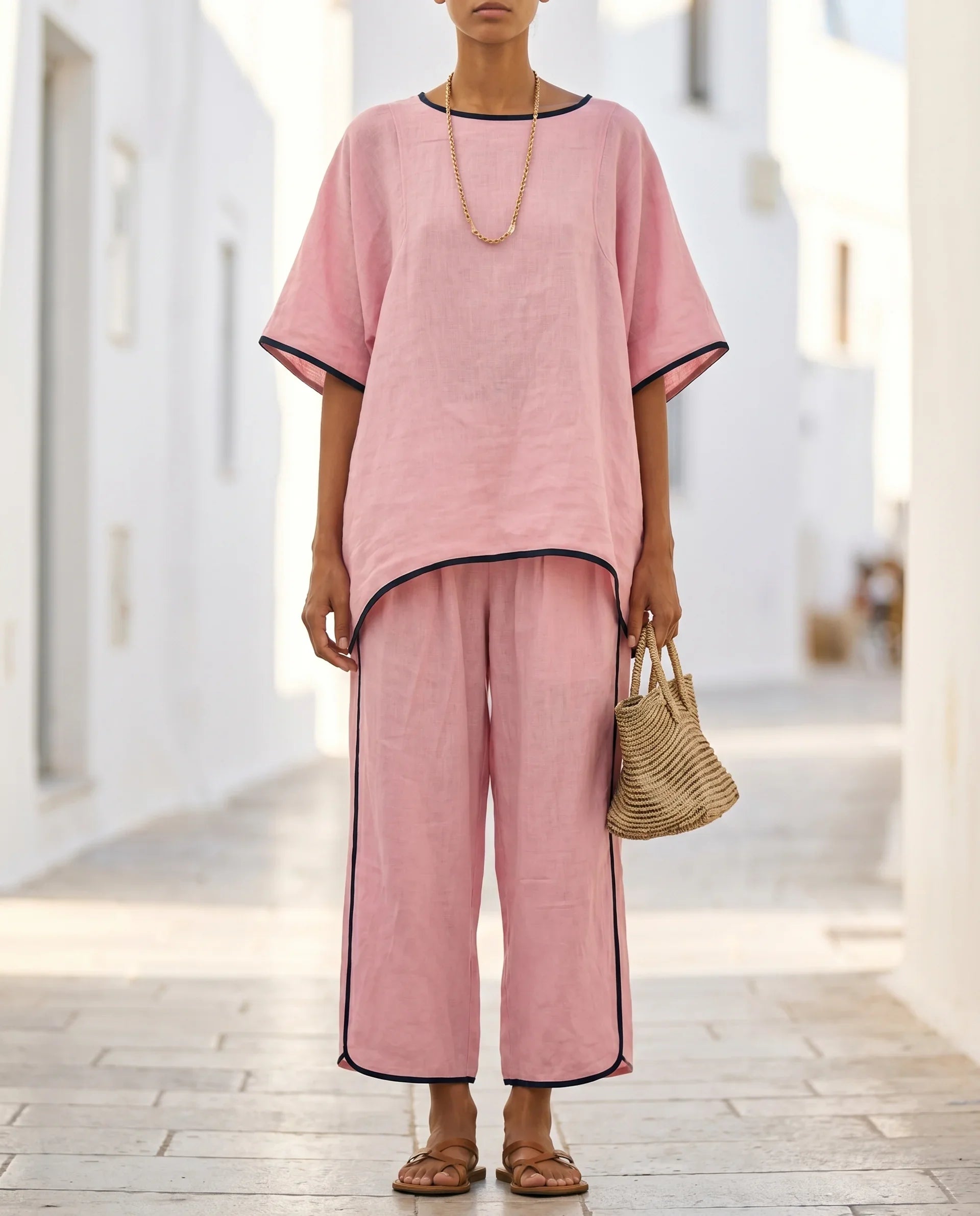 Margaux | Linen Wide-Leg Co-ord Set