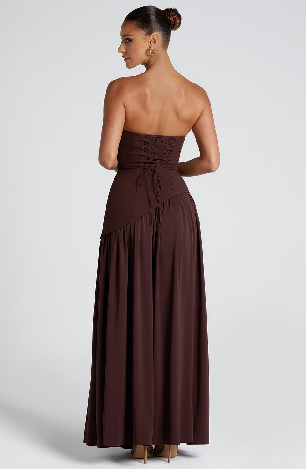 Noa | Strapless Corset High-Slit Maxi Dress