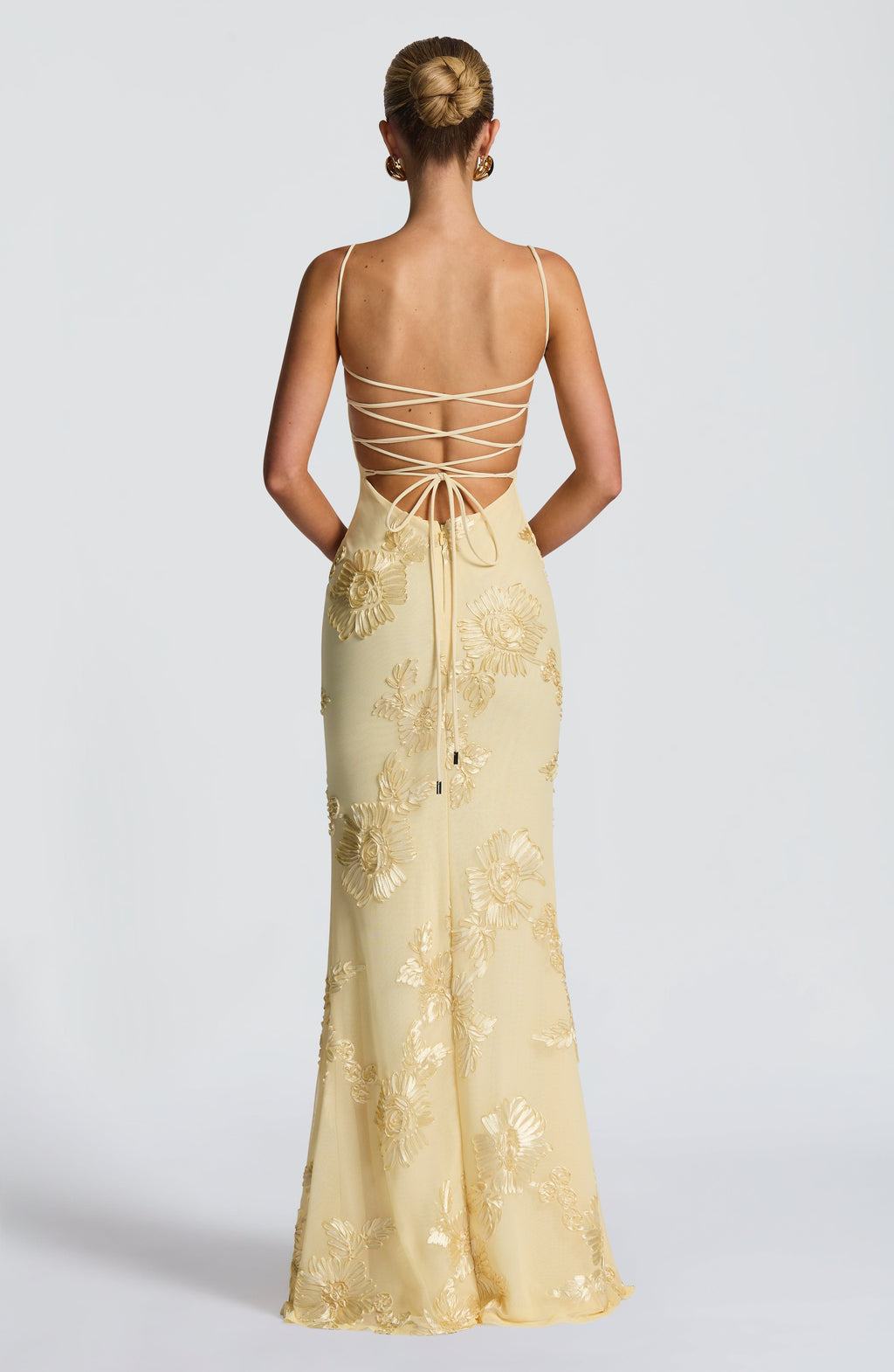 Eden | Floral Embroidered Corset Maxi Dress